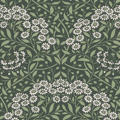 Botanical Damask Wallpaper Green World of Wallpaper AF0030
