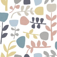 Juni Tulip Wallpaper Blue / Pink Fine Decor FD26539