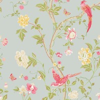 Laura Ashley Summer Palace Wallpaper Duck Egg 113392