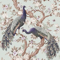 Laura Ashley Belvedere Wallpaper Duck Egg 113398