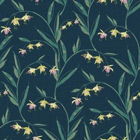 Laura Ashley Fulwell Fuchsia Wallpaper Midnight Seaspray 127402
