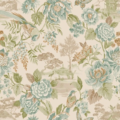 Scenic Bird Trail Wallpaper Teal / Orange Holden 13811
