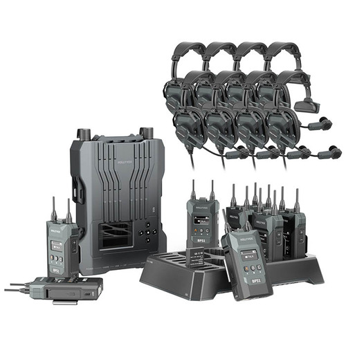 Hollyvox G51 Wireless Intercom System - 8 Headsets