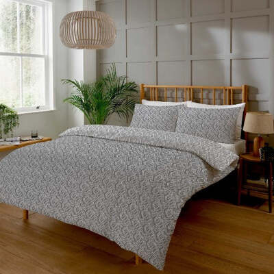 Polycotton Geo Diamond Grey - Extra Large Single Duvet Cover Set – The Big Little Duvet Co.