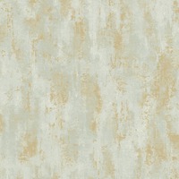 Venetian Concrete Textured Vinyl Wallpaper Green / Gold Grandeco A75802