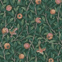 William Morris At Home Bird & Pomegranate Wallpaper Deep Green 124260
