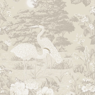 Izumi Crane Wallpaper Cream Belgravia 740
