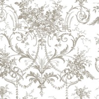 Laura Ashley Tuileries Wallpaper Dark Dove Grey 130111