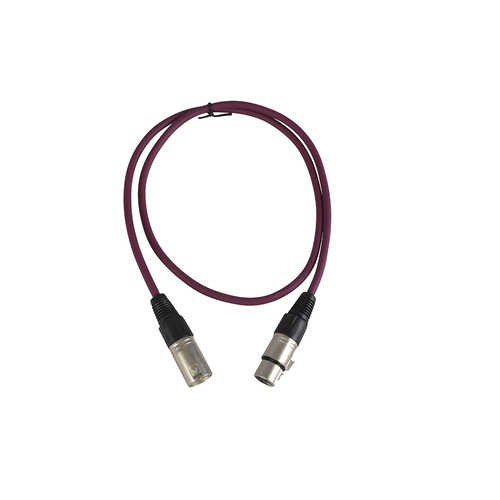 XLR to XLR Balanced Patch Lead 3 pin 1m Purple