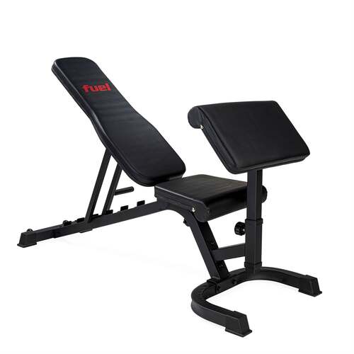 Fuel Fitness FID Weight Bench with Preacher Curl and Leg Developer