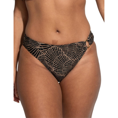 Pour Moi Samoa Ring Detail Bikini Brief - Black/Gold