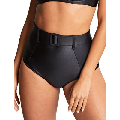 Panache High Waist Belted Bikini Brief - Black - L - 14
