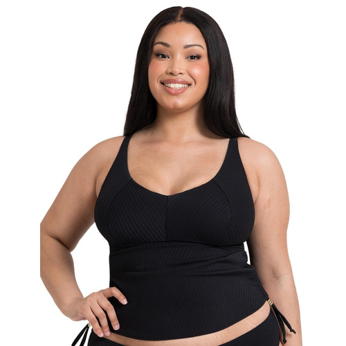 Curvy Kate Jet Set Non Wired Tankini Top - Black