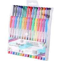 Exerz 30pcs gel pens in a wallet