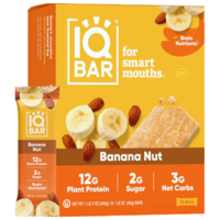 Banana Nut | 12 Plant Protein Bars | IQBAR