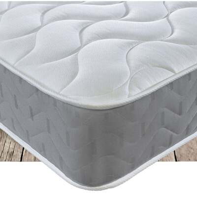Starlight Beds - Grey Memory Foam Hybrid Sprung Open Coil Quilted Mattress - 4ft Small Double Mattress – starlightbeds.co.uk