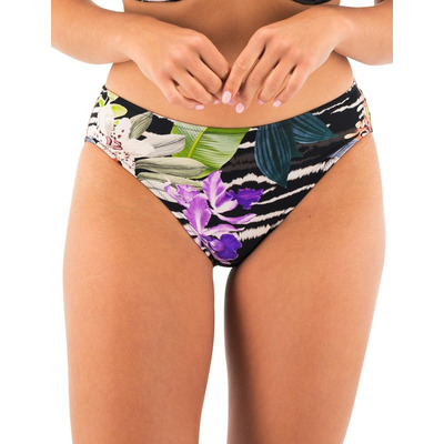 Fantasie Maldives Mid Rise Bikini Brief - Black Tropical