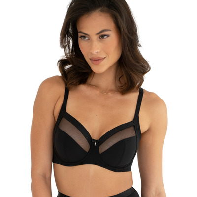 Pour Moi Viva Luxe Non Padded Side Support Bra - Black