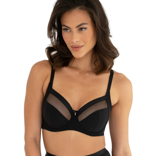 Pour Moi Viva Luxe Non Padded Side Support Bra - Black