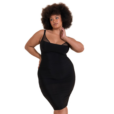 Scantilly By Curvy Kate Mirage Wired Plunge Slip Dress - Black - 40J
