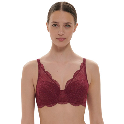 Simone Perele Karma Squared Neckline Spacer Bra - Spinel Red - 38E