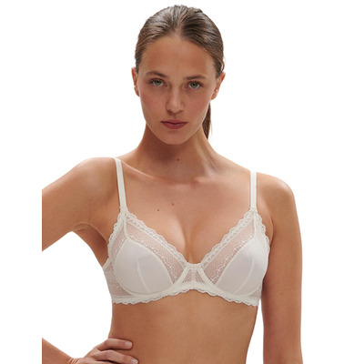Simone Perele Destinee Plunging Underwired Bra - Natural