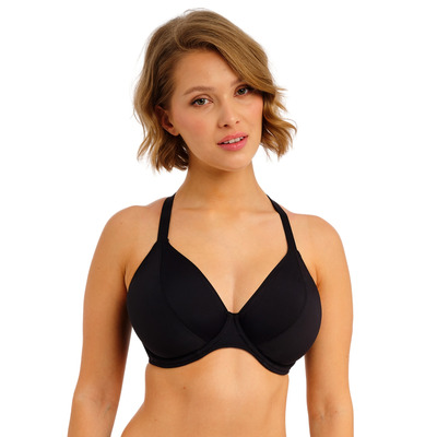 Freya Jewel Cove Underwired Bikini Top - Plain Black - 28F