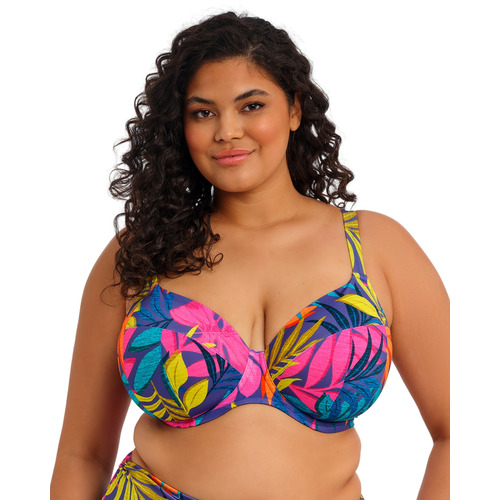 Elomi Porto Rafti Underwired Plunge Bikini Top - Indigo