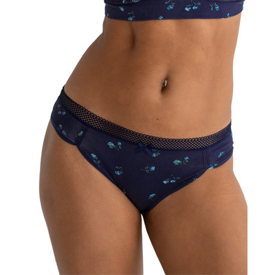 Pour Moi Love To Lounge Brief - Navy/Blue Floral