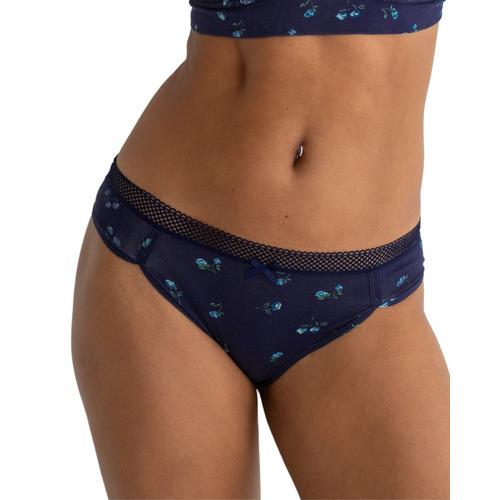 Pour Moi Love To Lounge Brief - Navy/Blue Floral
