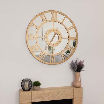 Coniston Indoor Outdoor Mirrored Skeleton Wall Clock