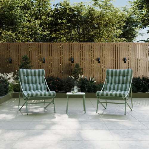 Porto Green Stripe 2 Seater Bistro Set