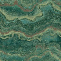 Mila Marble Textured Heavyweight Vinyl Wallpaper Emerald Green / Gold World of Wallpaper WOW164