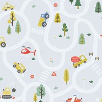 Roundabout Road Wallpaper Light Blue / Multi Holden 14082