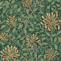 William Morris At Home Honeysuckle Wallpaper Verde 140487