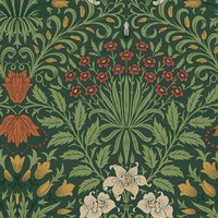 William Morris At Home Garden Wallpaper Moss Green 140495