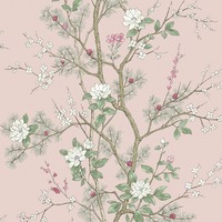 Bridget Floral Wallpaper Blush Pink Belgravia 753