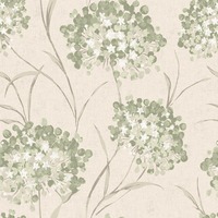 Laura Ashley Giselle Wallpaper Hedgerow Green 140331
