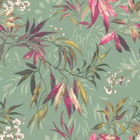 Kanata Leaf Wallpaper Sage Green Belgravia 2341