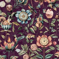 Curious Creatures Wallpaper Plum World of Wallpaper 50470