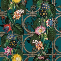 Alata Wallpaper Teal Green Holden 91432