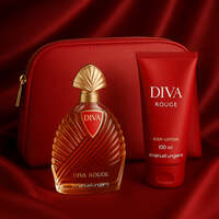 Emanuel Ungaro Diva Rouge Gift Set: EDP 100ml – Body Lotion 100ml – Pouch