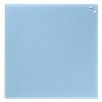 Image of NAGA Magnetic Glass Noticeboard LIGHT BLUE 45 x 45cm