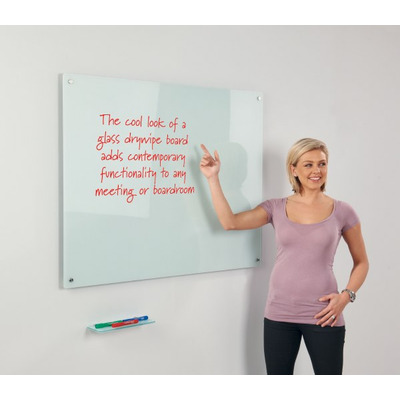 WriteOn Magnetic Glass Board White 1200 x 900mm