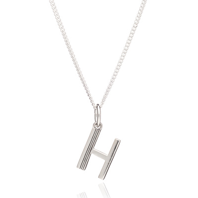 This Is Me 'H' Alphabet Necklace - Silver