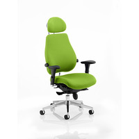 Image of Chiro Plus 'Ultimate' Posture Chair Myrrh Green Fabric