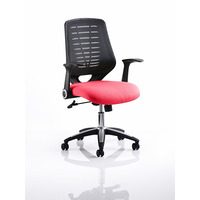 Image of Relay Mesh Back Task Chair Bergamot Cherry Seat Black Back