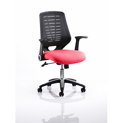 Relay Mesh Back Task Chair Bergamot Cherry Seat Black Back