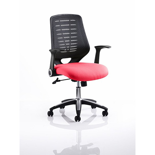 Relay Mesh Back Task Chair Bergamot Cherry Seat Black Back