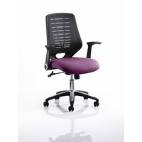 Image of Relay Mesh Back Task Chair Tansy Purple Seat Black Back